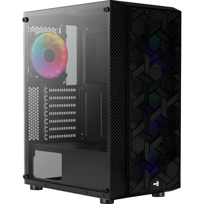 Корпус Aerocool Hive-G-BK-v2 без БП ATX 4x120mm 2x140mm 1xUSB2.0 2xUSB3.0 audio bott PSU черный 1387715 Корпус Aerocool Hive-G-BK-v2 без БП ATX 4x120mm 2x140mm 1xUSB2.0 2xUSB3.0 audio bott PSU черный 1387715