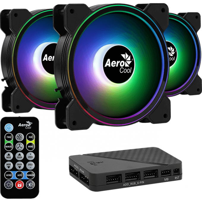 Вентилятор AEROCOOL SATURN 12F PRO ARGB 120х120x25 черный 6-pin 2003995 Вентилятор AEROCOOL SATURN 12F PRO ARGB 120х120x25 черный 6-pin 2003995